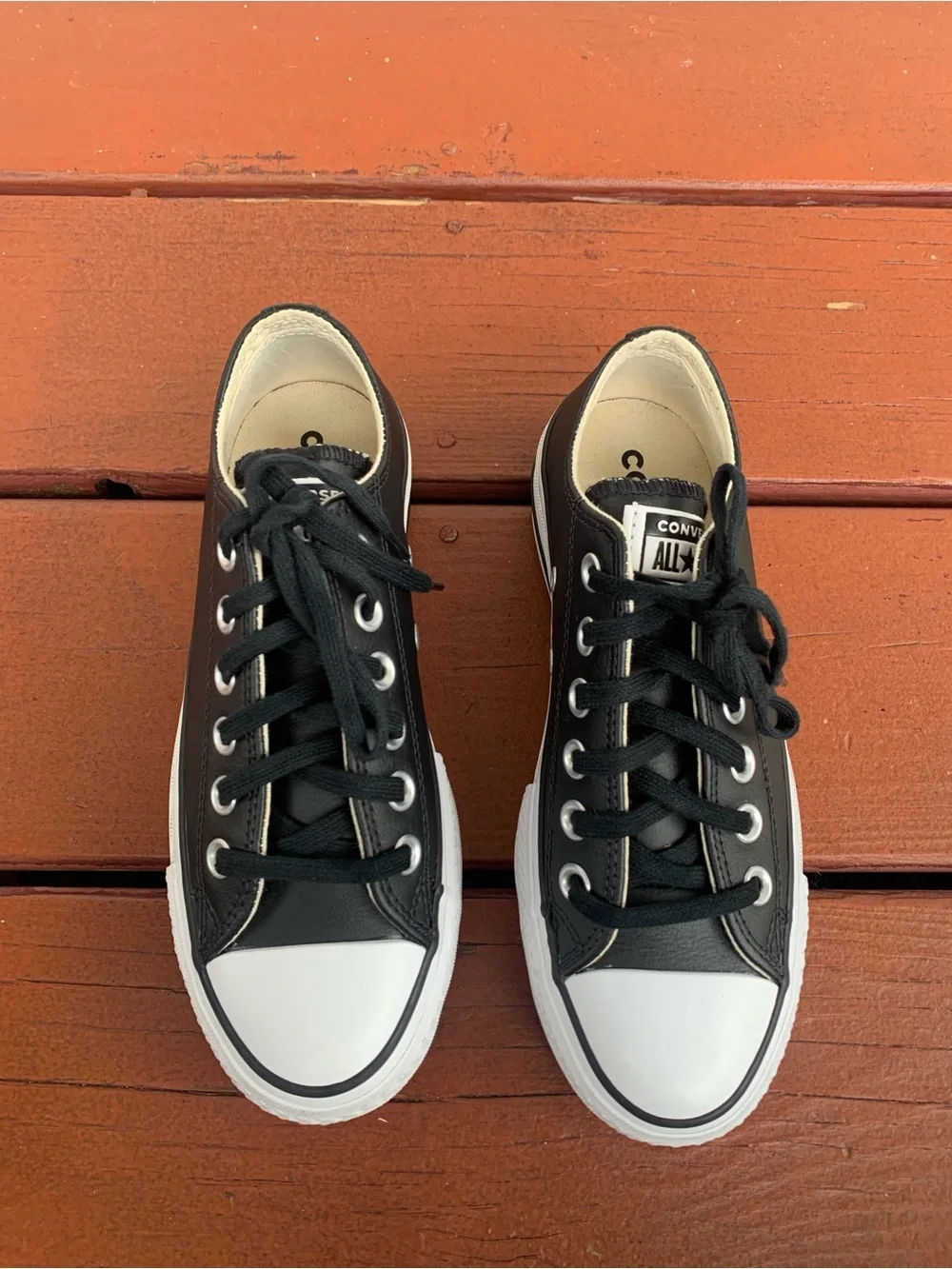 Converse Black Low-Top Platform Sneakers